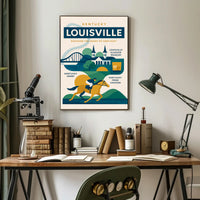 Louisville Charm: Modern Travel Poster PosterGoat