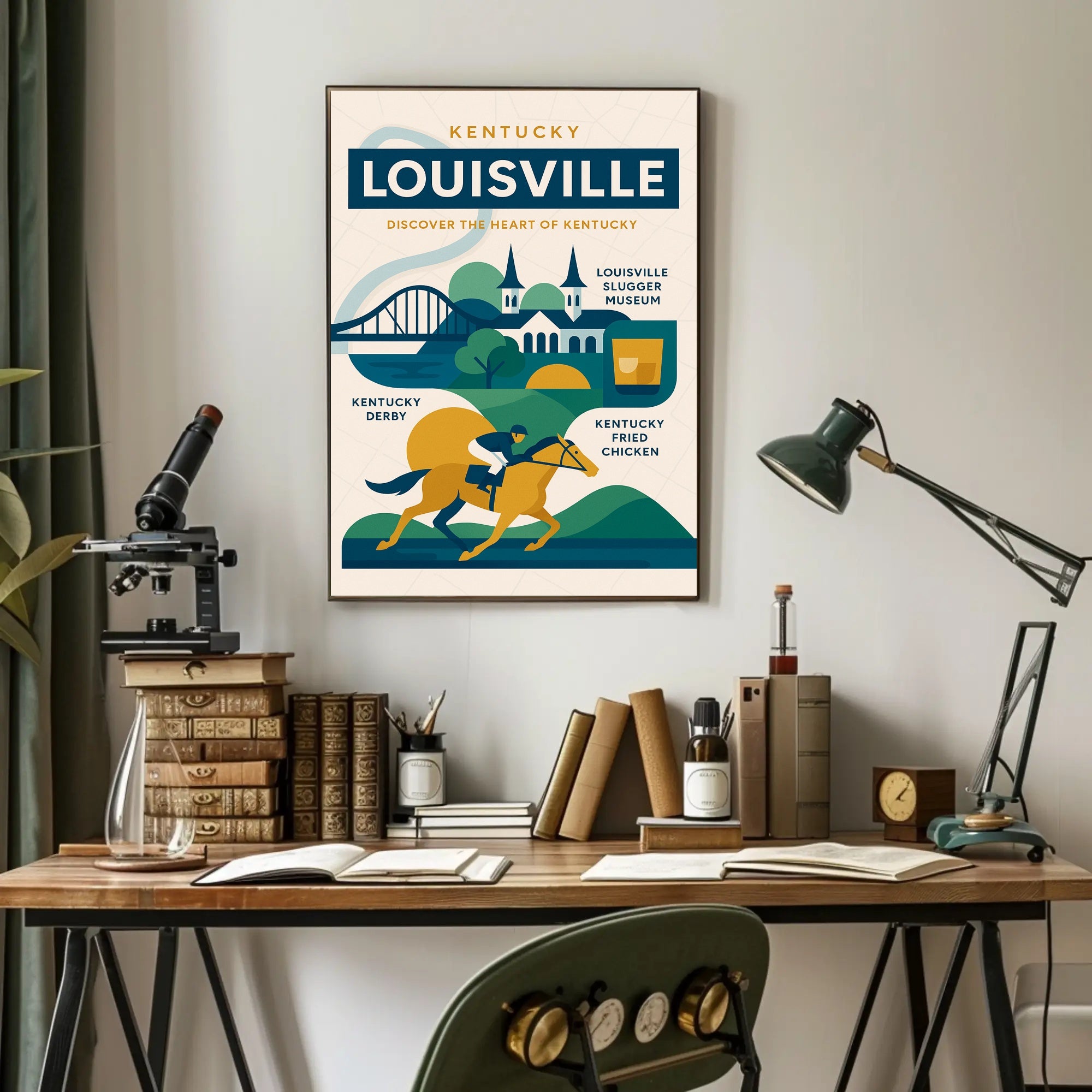 Louisville Charm: Modern Travel Poster PosterGoat