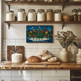 Holiday Skating Salt Lake City Festive Impressionism Poster