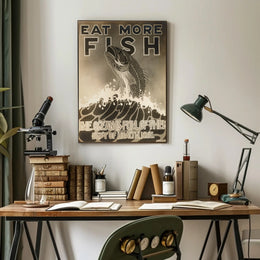 Fish Abundance NYC Vintage Public Health Poster PosterGoat