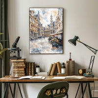 Belgium Brussels Grand Place Street View Poster