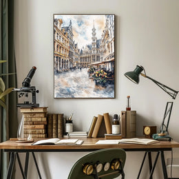 Belgium Brussels Grand Place Street View Poster