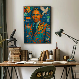 Rock and Roll King: Abstract and Pop Culture Poster