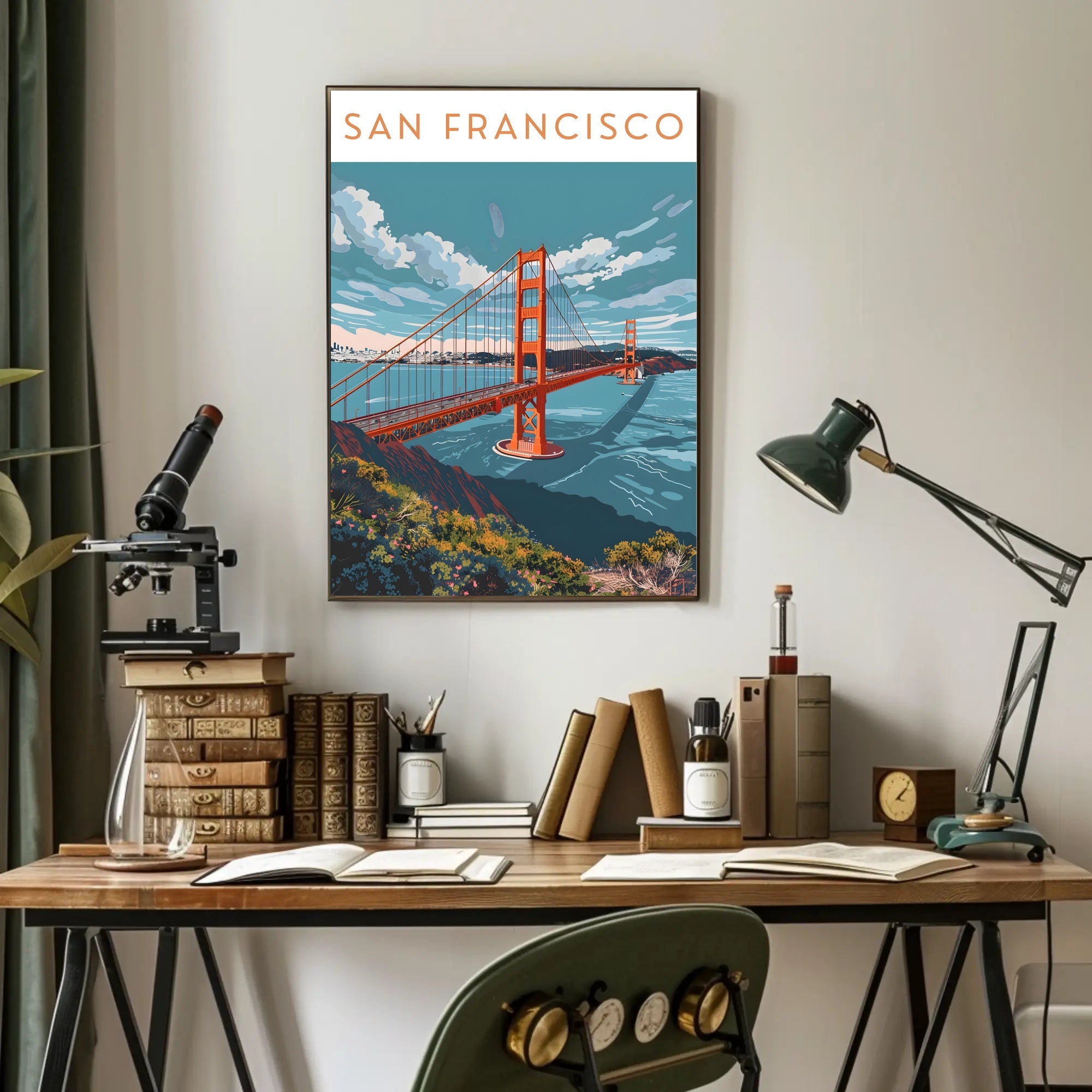 Golden Gate Bridge in San Francisco Travel Poster