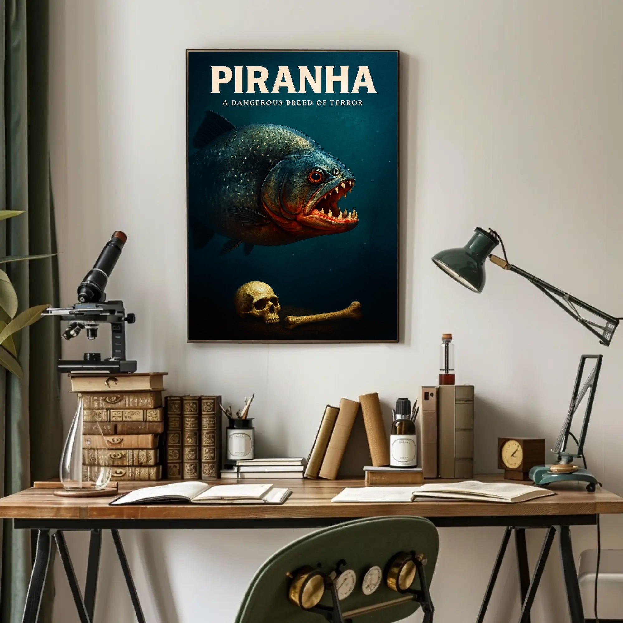 Piranha A Dangerous Breed of Terror Poster PosterGoat