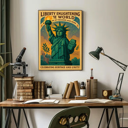 Statue of Liberty Vintage Patriotic Poster Art