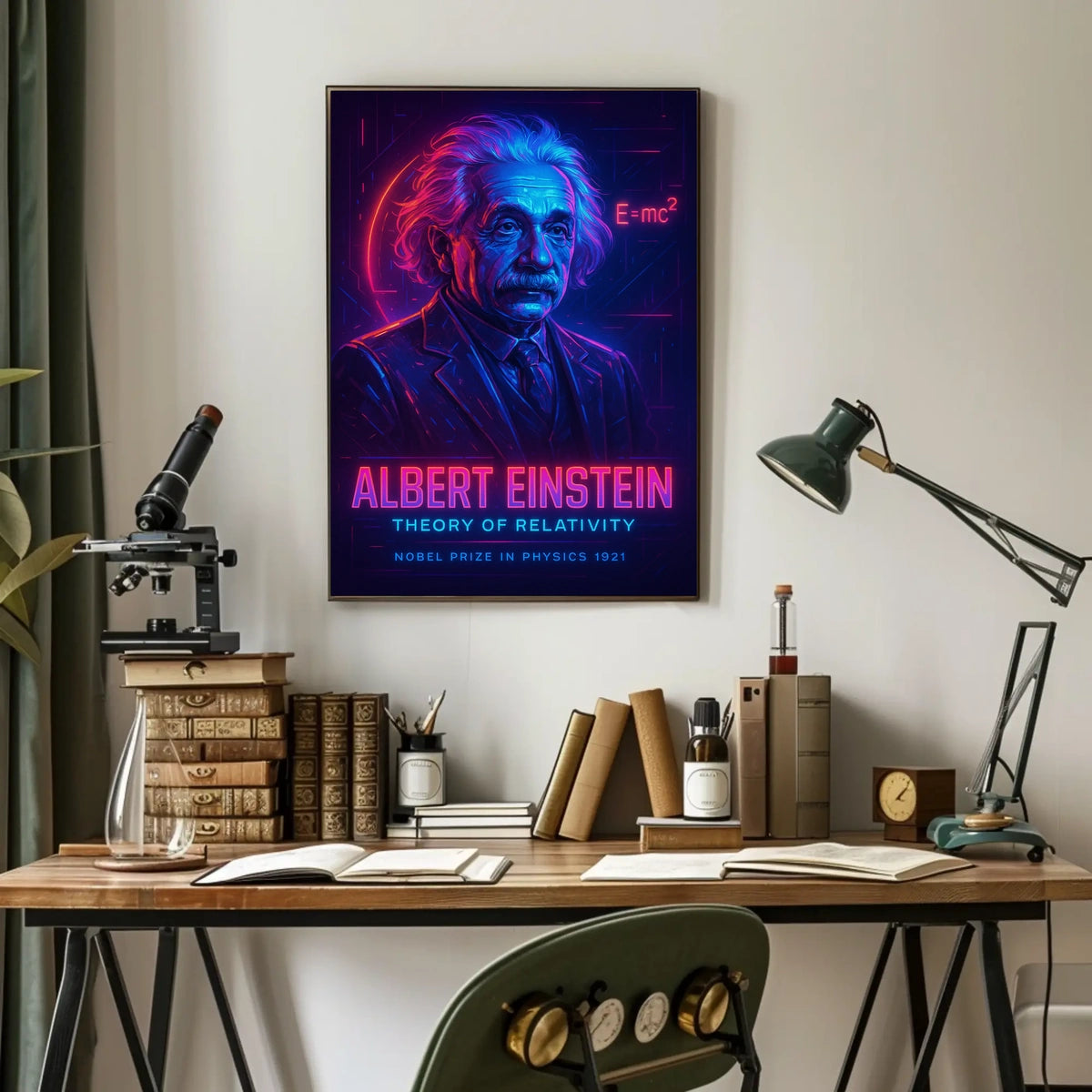 Science Education Albert Einstein Theory Of Relativity Poster