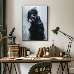 Mysterious Warrior in Dark Fantasy Poster Art PosterGoat