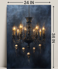 Gothic Chandelier Of Skulls Poster