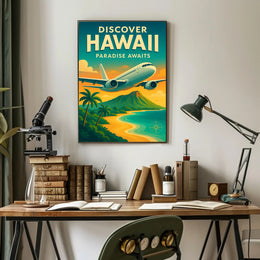 Discover Hawaii Vintage Travel Poster PosterGoat