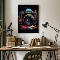 Vibrant Camera Art Poster