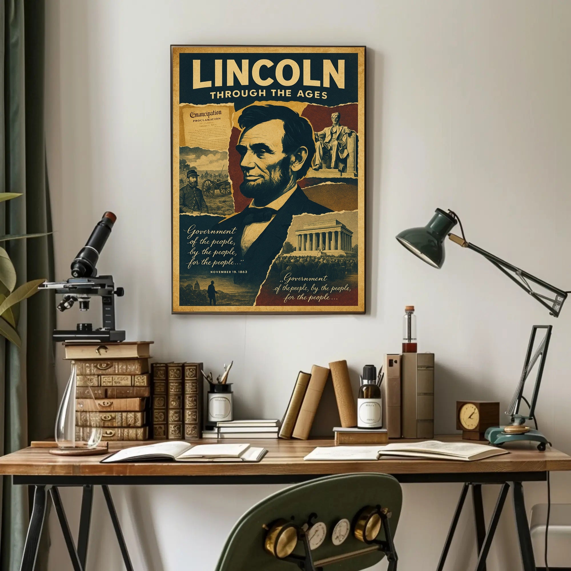 Abraham Lincoln Through the Ages Poster PosterGoat