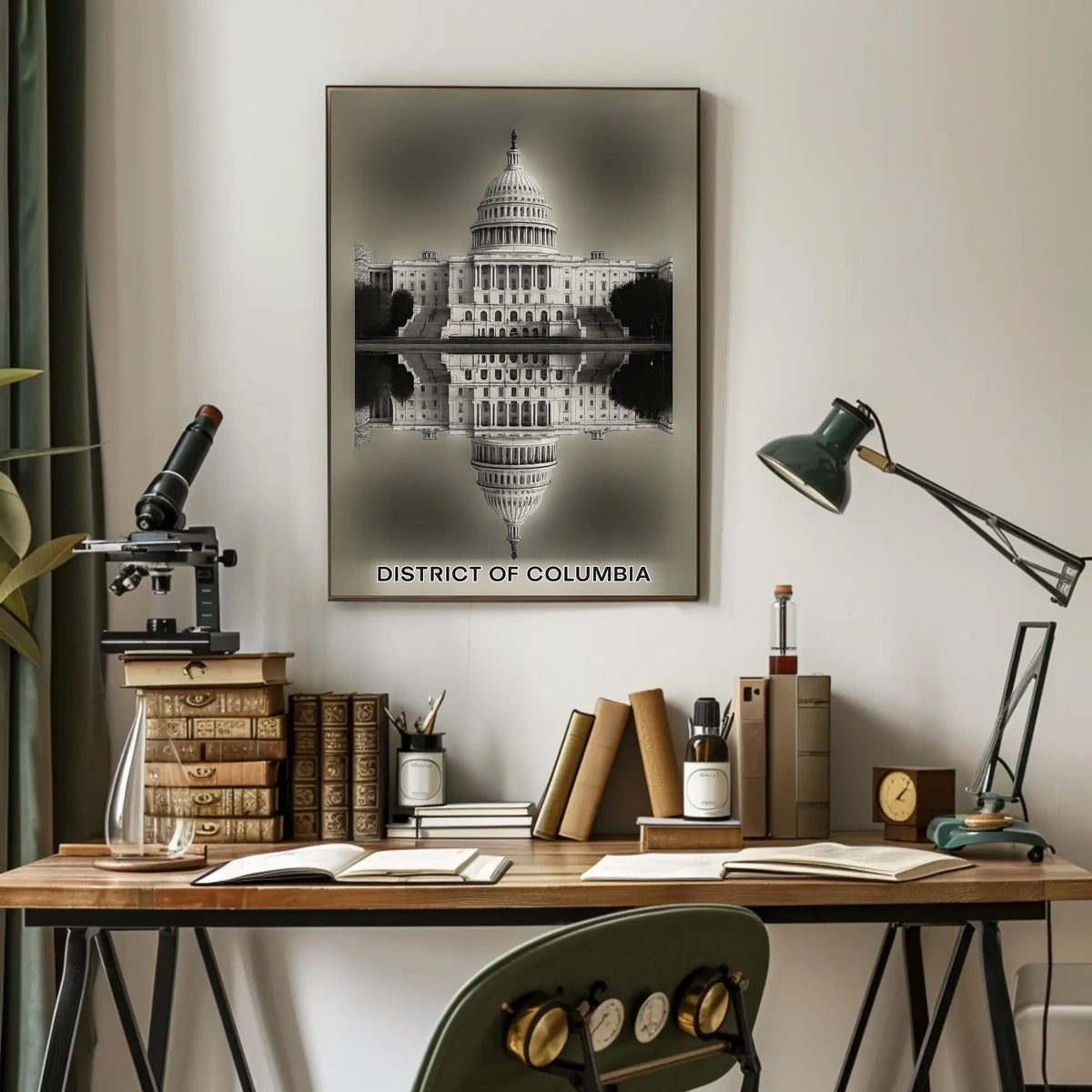 Capitol Reflection District of Columbia Poster
