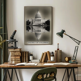 Capitol Reflection District of Columbia Poster