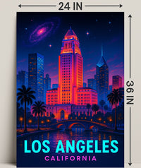 Los Angeles Nightscape Poster PosterGoat
