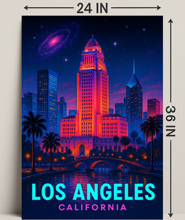 Los Angeles Nightscape Poster PosterGoat