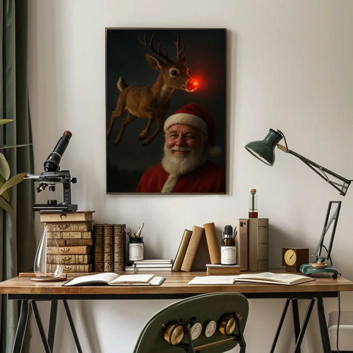 Santa and Rudolphs Holiday Cheer Poster