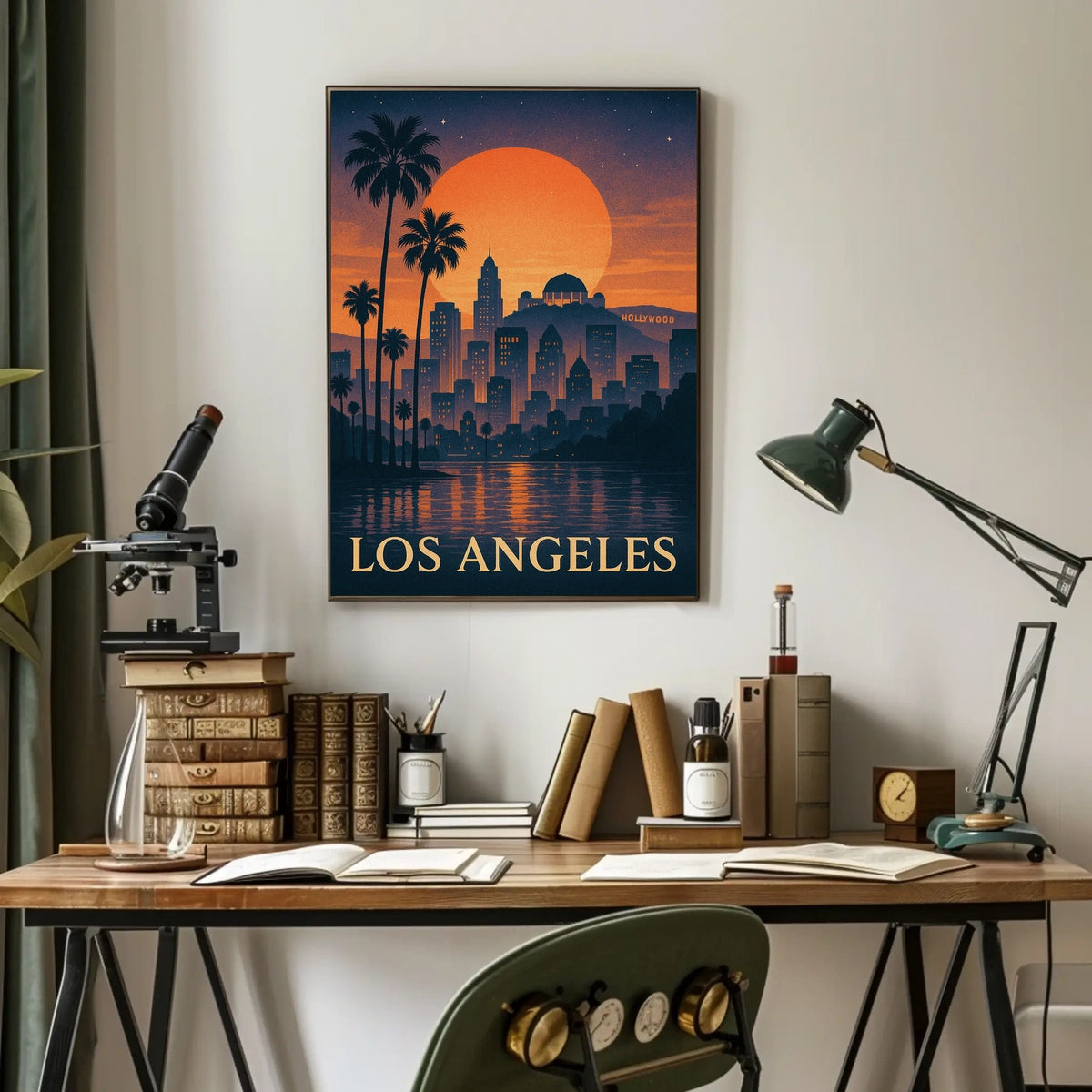 Los Angeles Sunset Skyline Poster