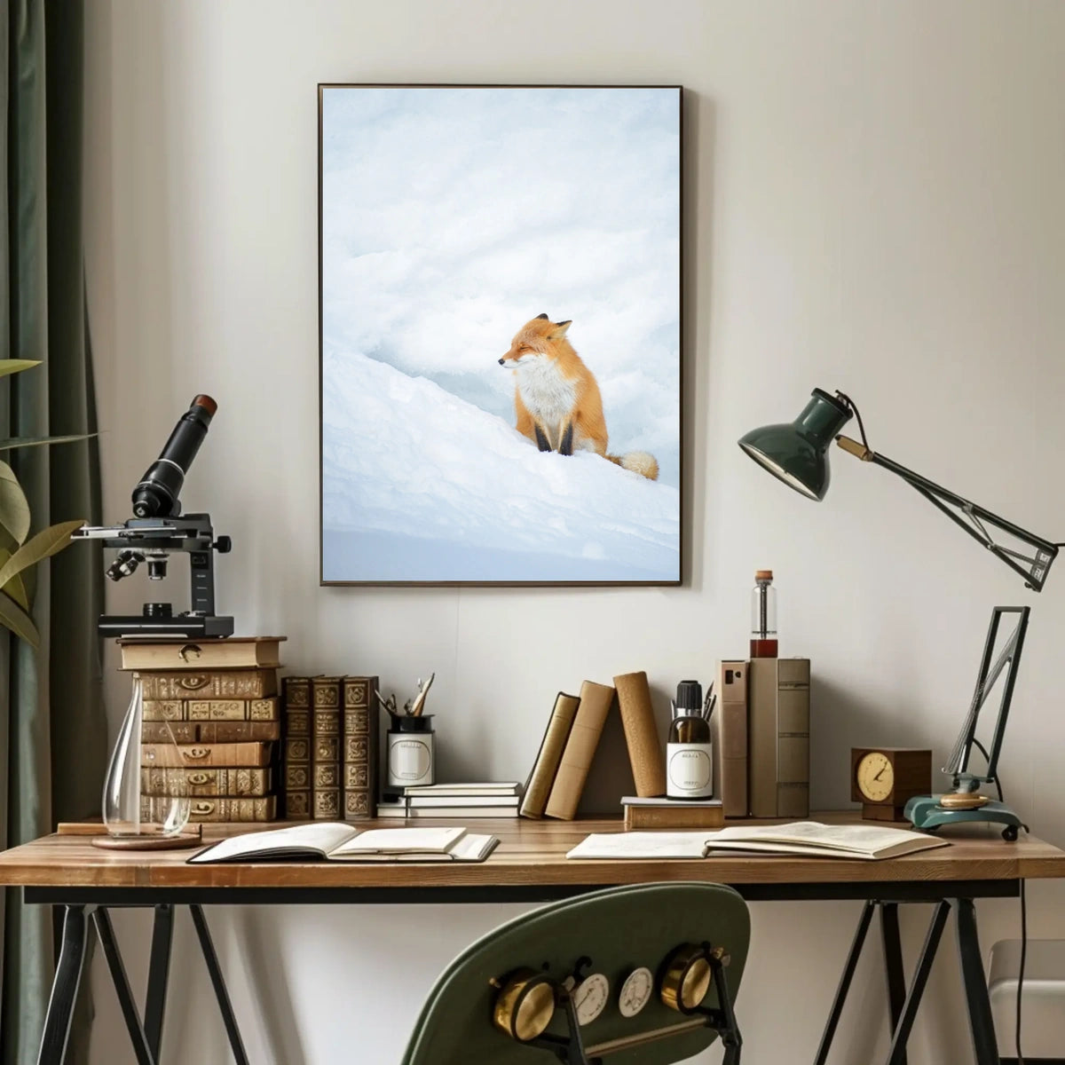 Tranquil Fox in Snow Poster