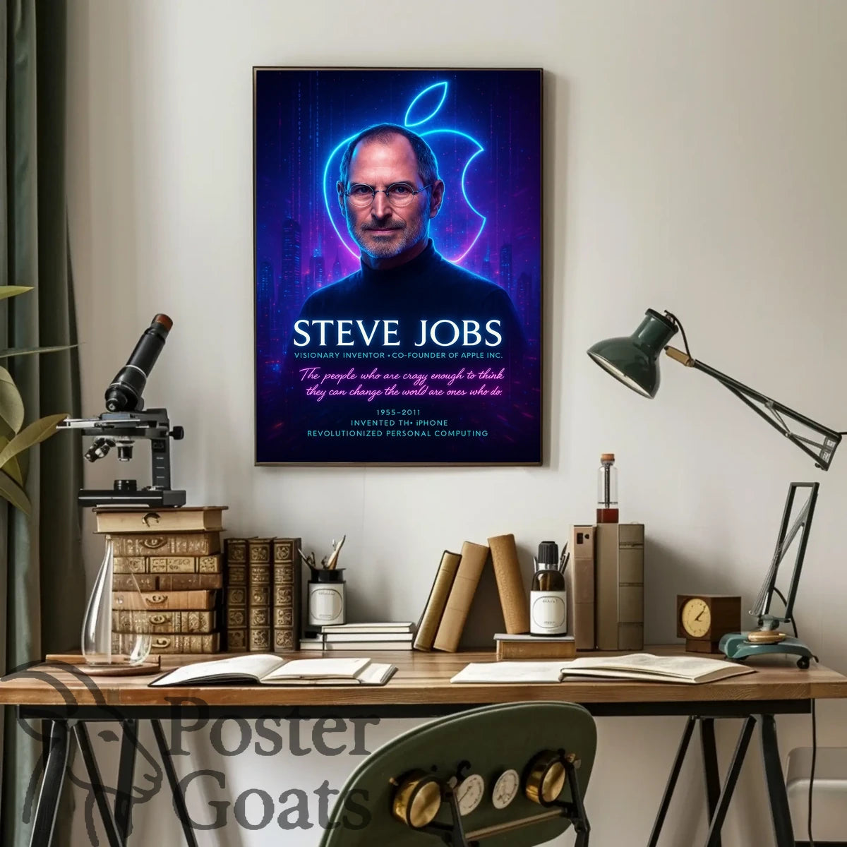 Steve Jobs Visionary Quote Motivational or Quote Poster