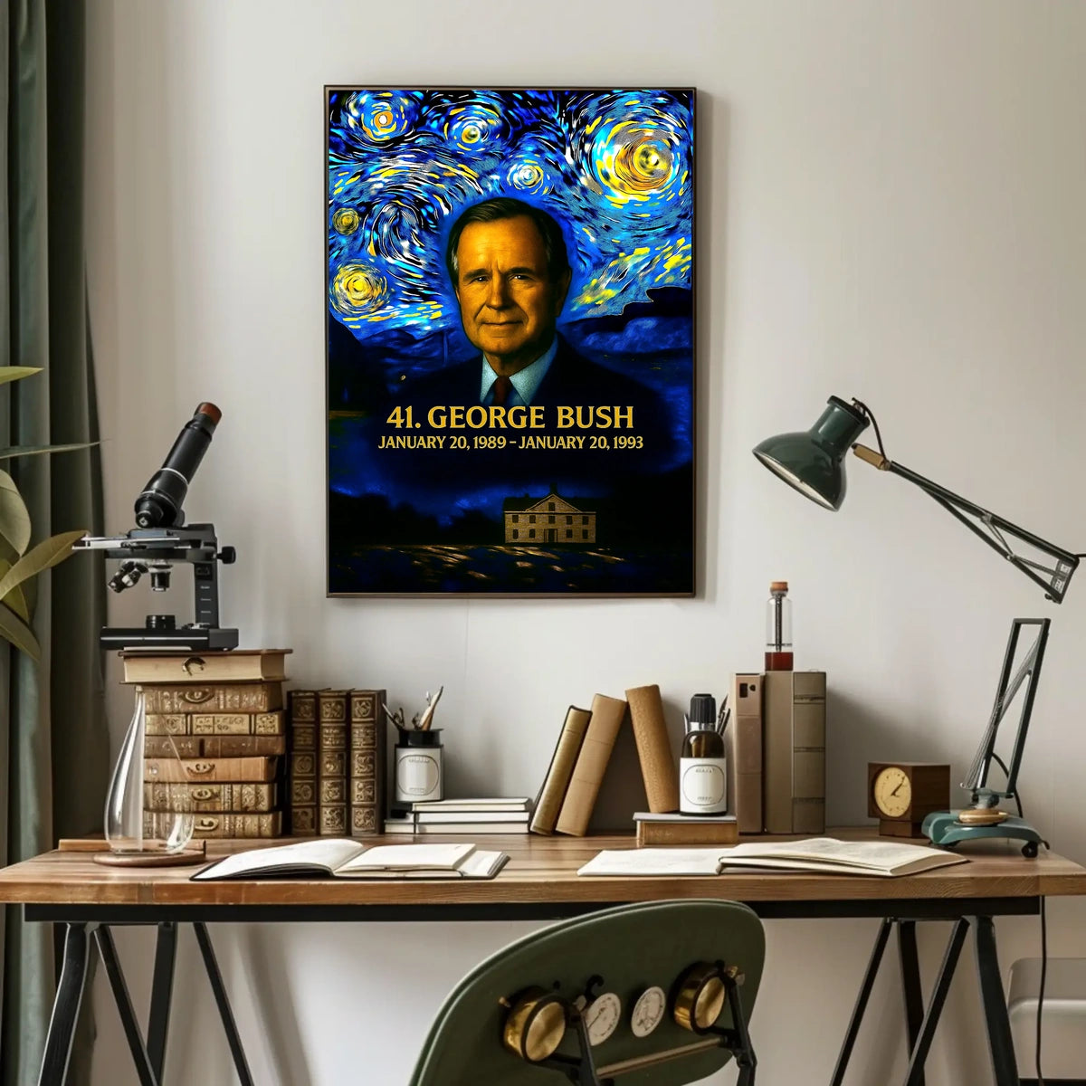 George H. W. Bush 41st President of the United States Presidential Masterpiece Series Poster