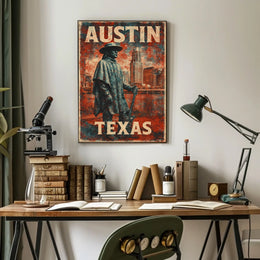 Austin Texas Tribute Wanderlust Poster