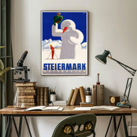 Steiermark Winter Wonderland Vintage Travel Poster PosterGoat
