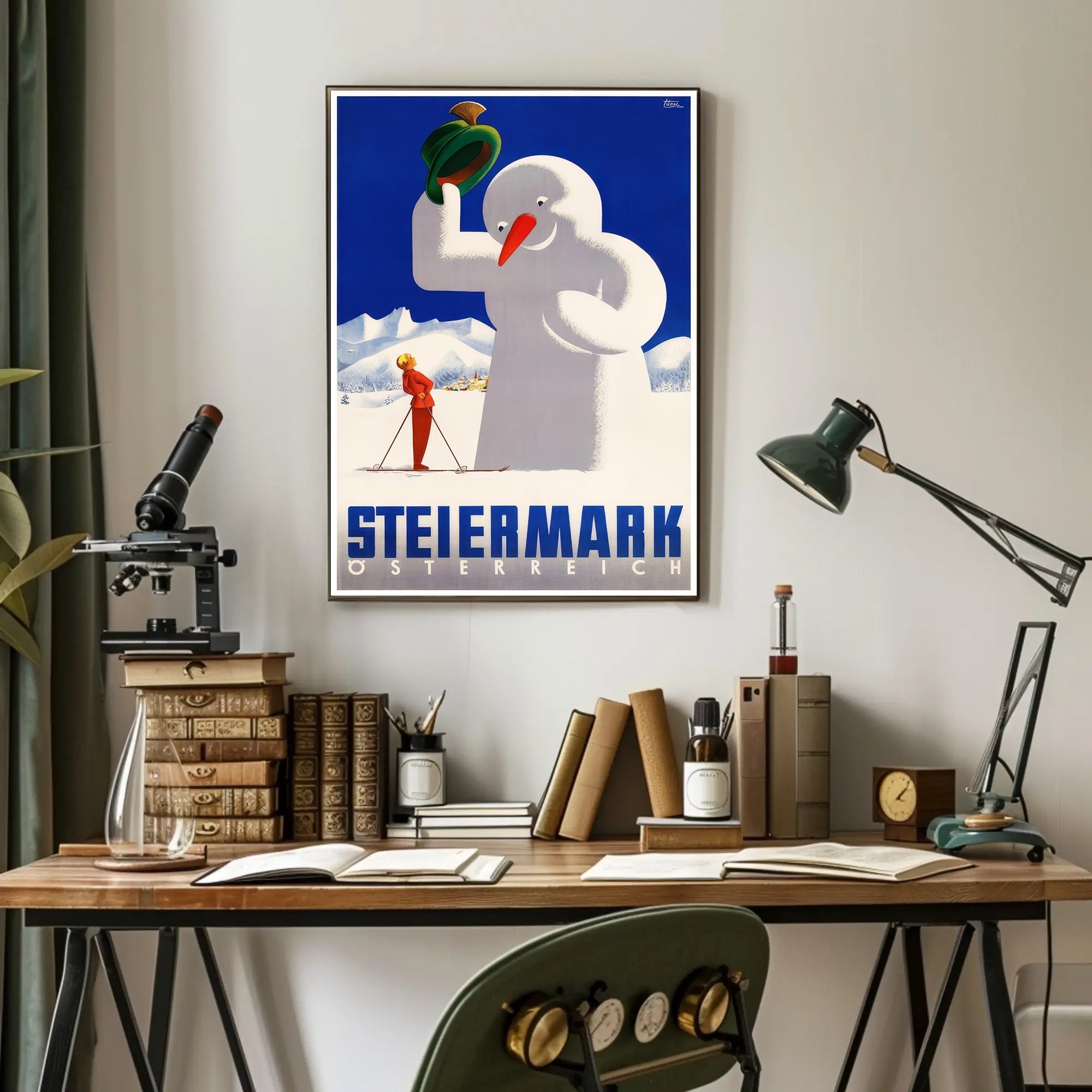 Steiermark Winter Wonderland Vintage Travel Poster PosterGoat