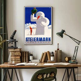 Steiermark Winter Wonderland Vintage Travel Poster PosterGoat