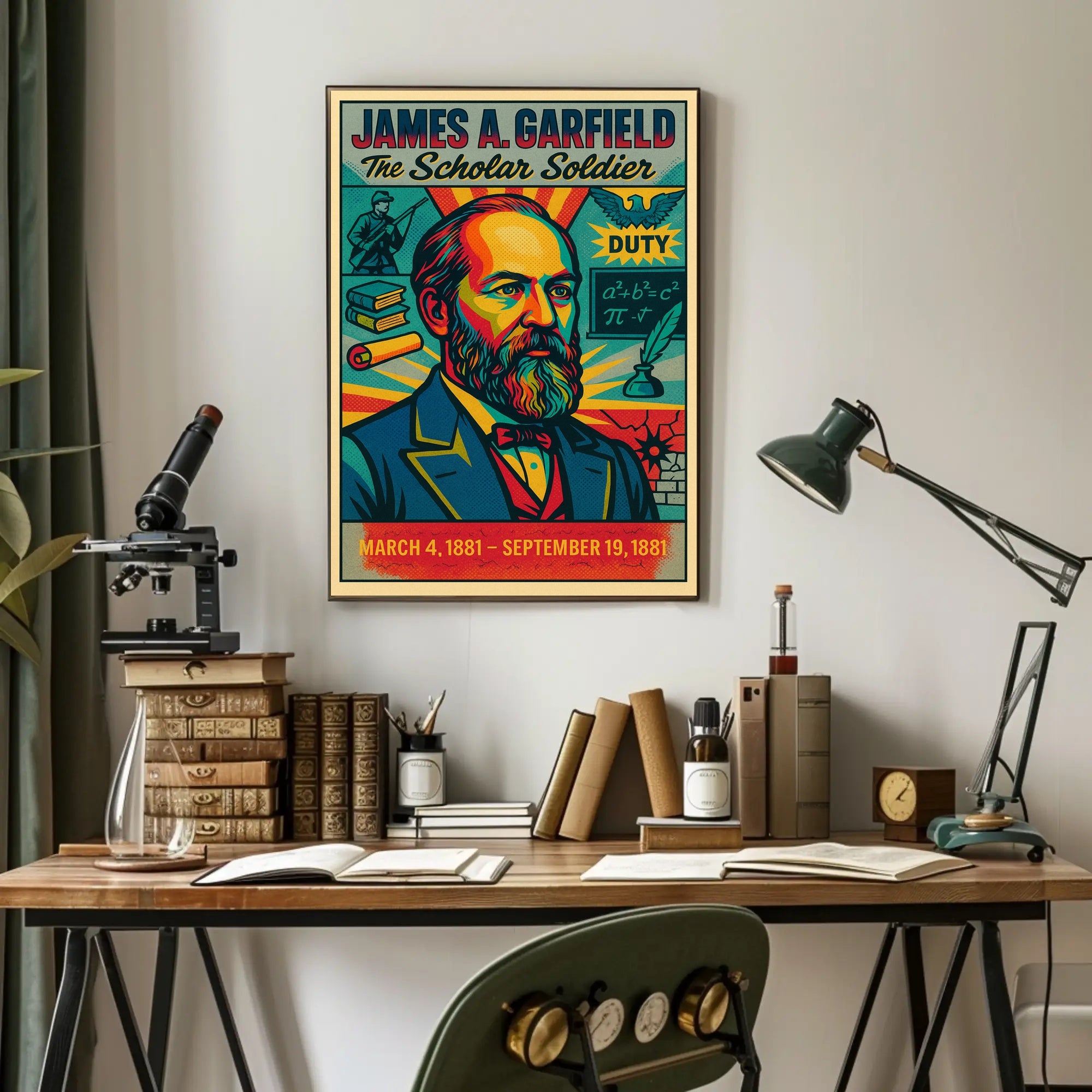 James A. Garfield The Scholar Soldier Poster PosterGoat