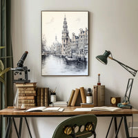 Amsterdam Canal Scene Poster