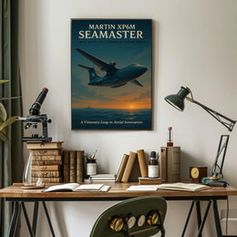 Martin XP6M Seamaster Vintage Aviation Poster Art