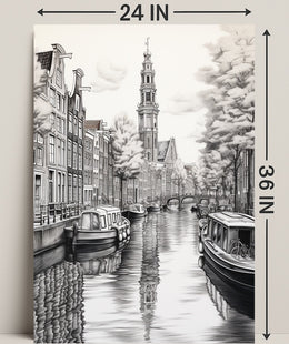 Amsterdam Canal Scene Poster