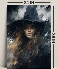 Enigmatic Witch Portrait Poster