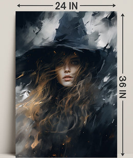 Enigmatic Witch Portrait Poster
