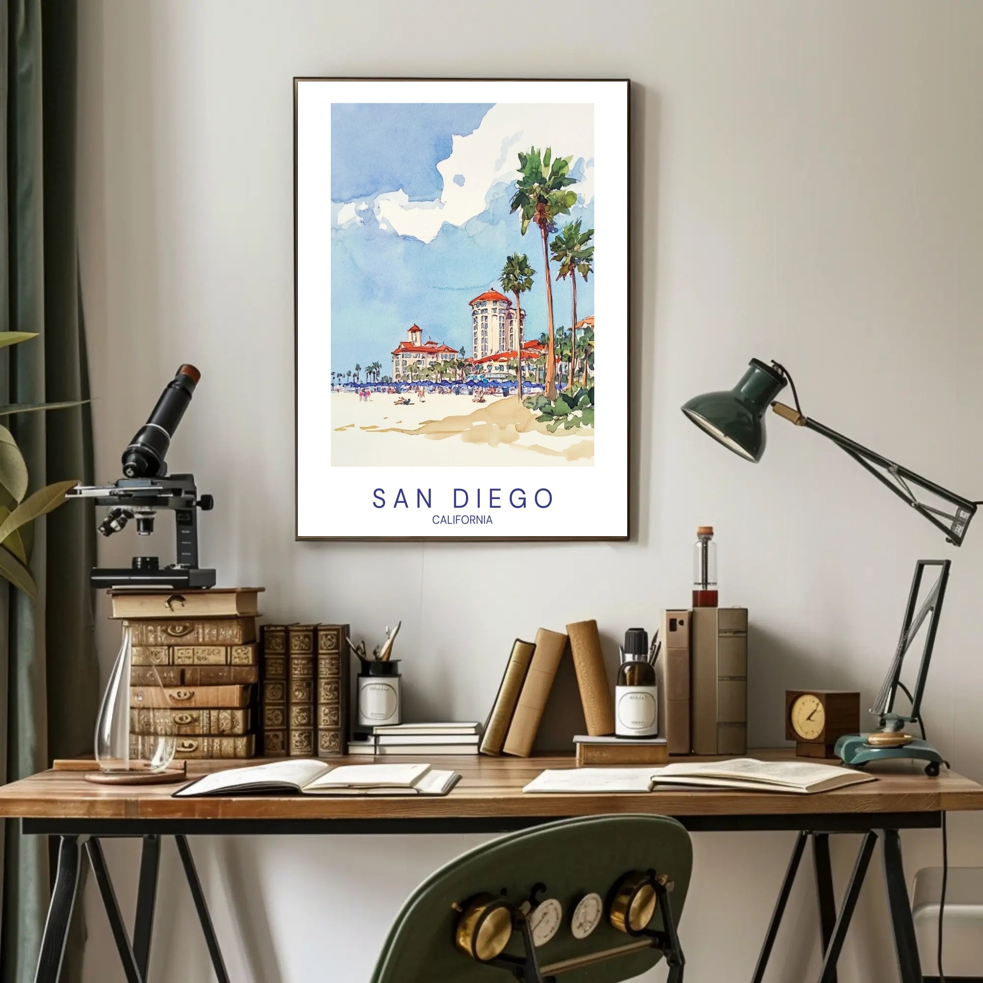 San Diego Beachfront Poster PosterGoat