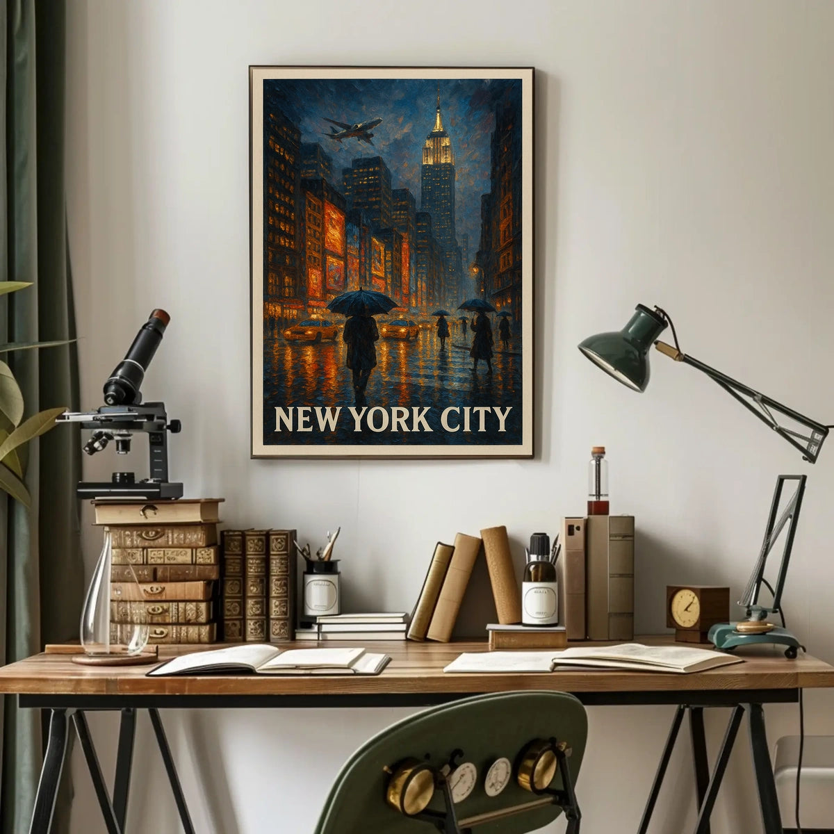 New York City A Rainy Evening Poster