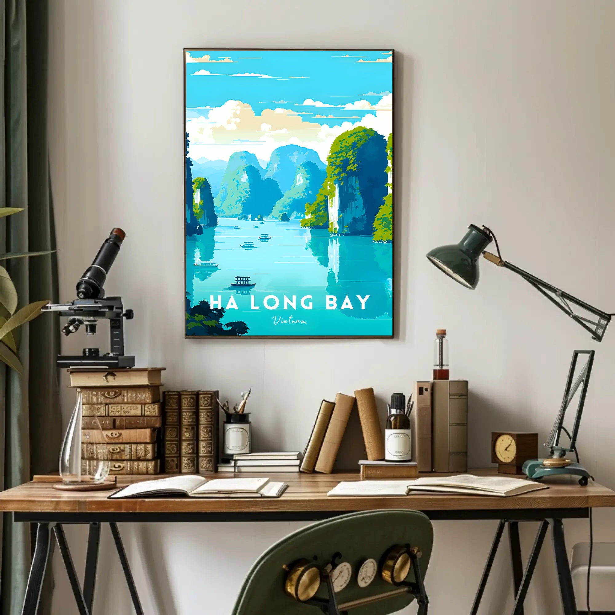 Ha Long Bay Seascape Exploration Travel Poster