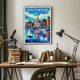 Baltimore Harbor Scene Poster