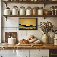 Sunrise Over Hills Poster