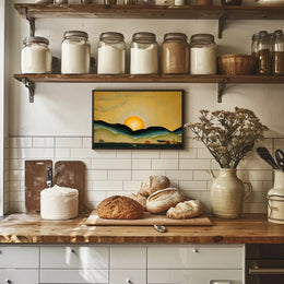 Sunrise Over Hills Poster
