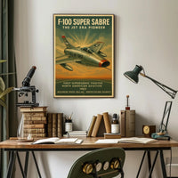 F-100 Super Sabre The Jet Era Pioneer Poster PosterGoat
