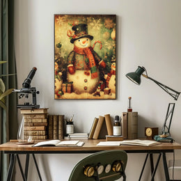Festive Snowman Celebration Poster