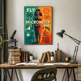 Fly Micronesia Wander in Color Poster