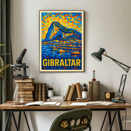 Gibraltar A Vibrant Mosaic Poster