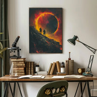 Epic Medieval Adventure in Fiery Fantasy Poster PosterGoat