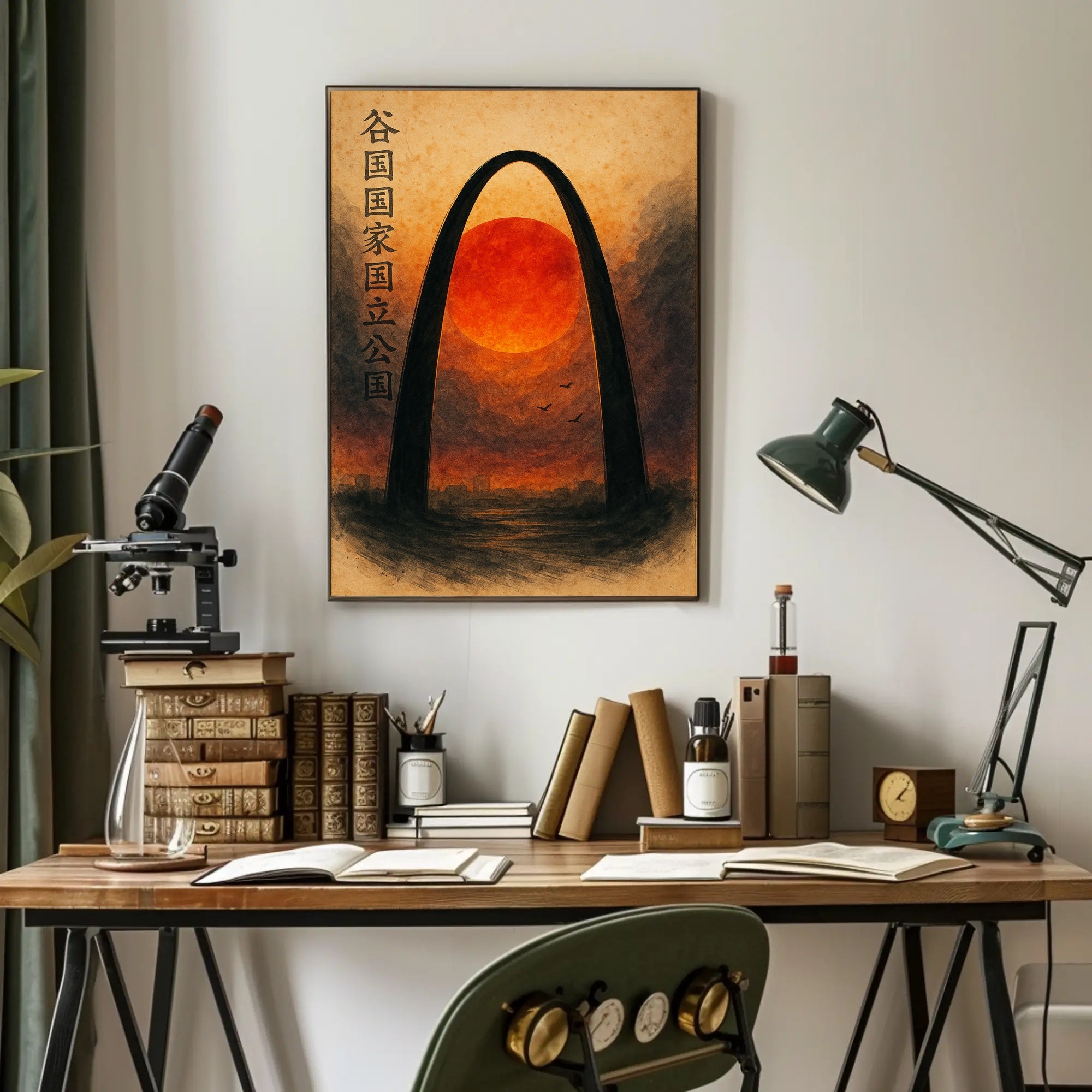Gateway Arch Sunset Wall Art Print