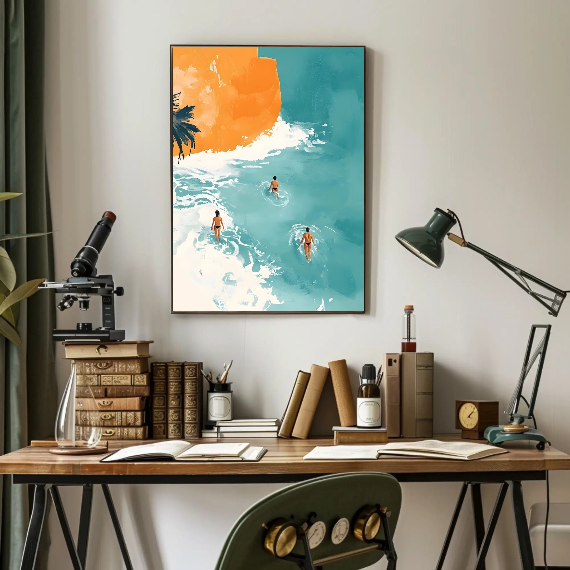 Beachside Serenity Calming Wall Art Poster Print
