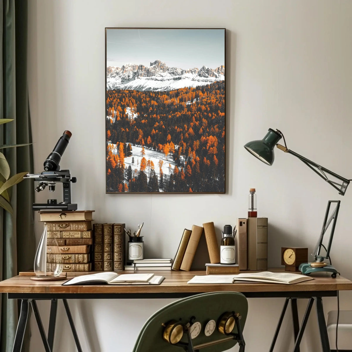 Dolomites Autumn Splendor: Serene Nature National Park Poster