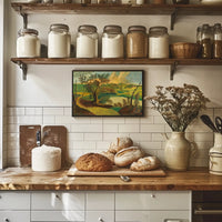 Idyllic European Countryside Landscape: Abstract or Artistic Poster